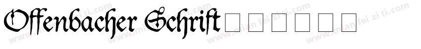 Offenbacher Schrift字体转换